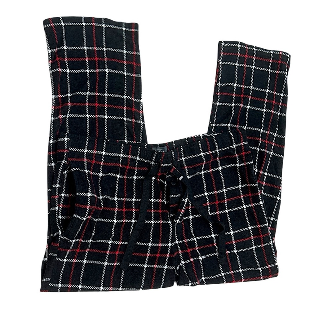 Berkeley Jensen men’s plaid pajama pants size XL drawstring pocket black, red
